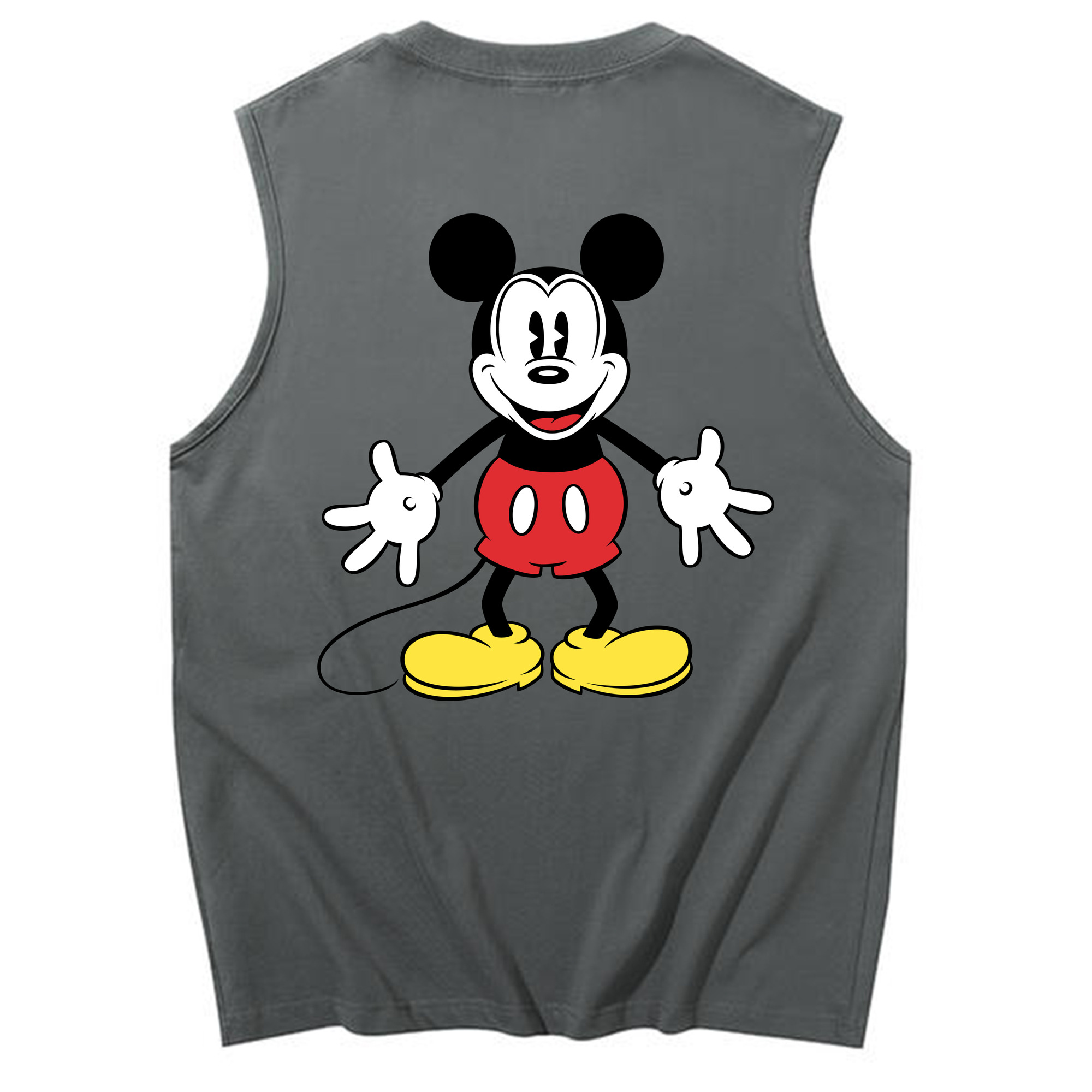 ミッキーマウス Mickey Mouse コットン100％タンクトップ（背面プリント）